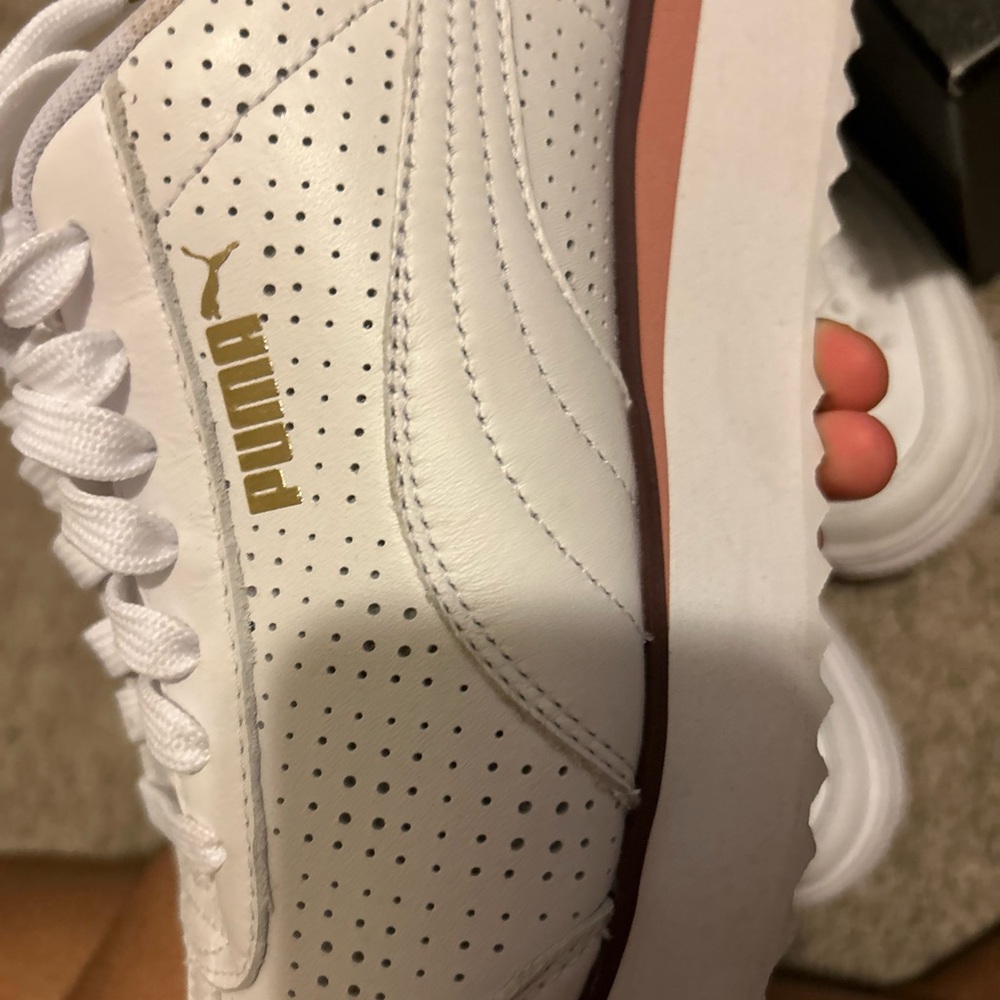 Puma| Roma Amor Perforated Platform Shoes.